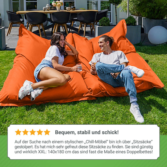 Sitzsack Bezug 90x110cm Baumwolle - Abnehmbare Hülle Für Bohnensack