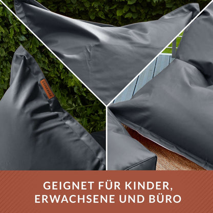 Kunstleder XXL Square Sitzsack + Pouf im Set - sitzsack-shop