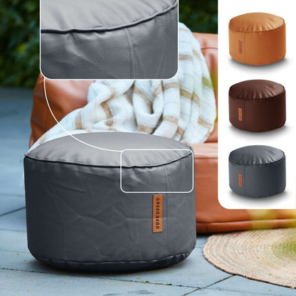 Kunstleder XXL Square Sitzsack + Pouf im Set - sitzsack-shop