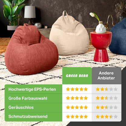 Indoor-Sitzsack in Leinen-Optik - sitzsack-shop